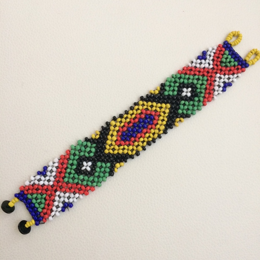 Handmade ethnic tribal beaded bracelet OS